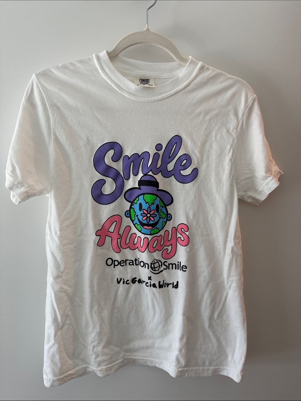 Operation Smile "Smile Always" White Kids T-Shirt by Vic Garcia World